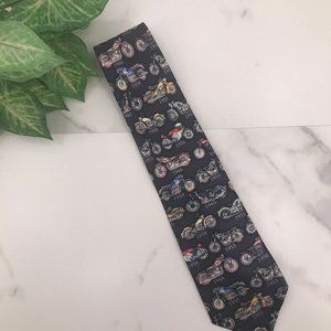 NWT Museum Artifacts silk black motorcycle tie